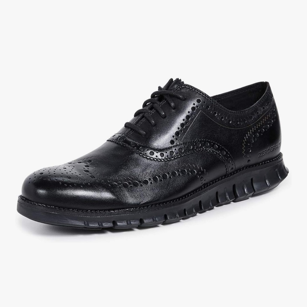 Cole Haan Men's Zerogrand Wing OX Leather Oxford, Closed Hole/Black